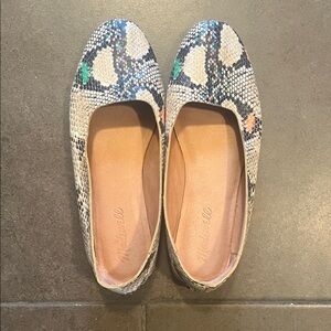Madewell Snakeskin Patterned Ballet Flats